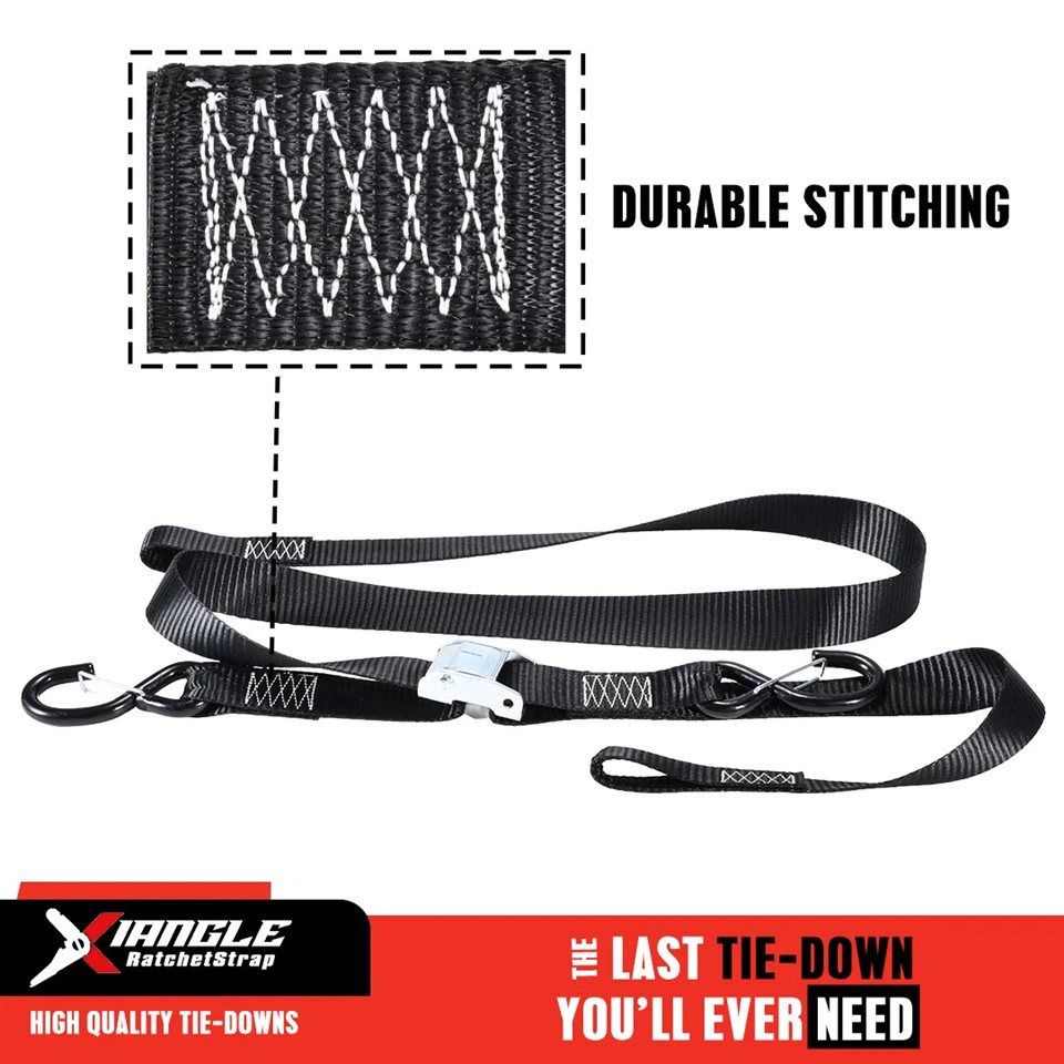 1.5 Inch Motorcycle Cam Buckle Tie Downs With S-Locking Hook, 1200lbs. BS price