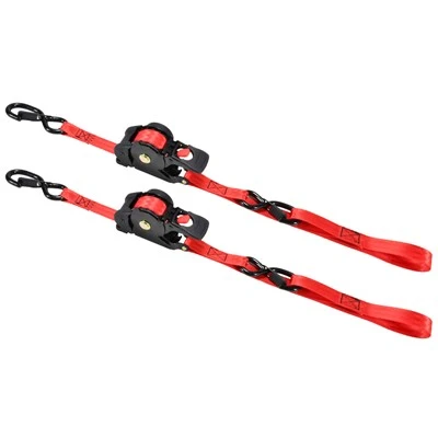 Cinghia di ancoraggio a cricchetto retrattile per moto da 1 "X 10FT con anello morbido integrato