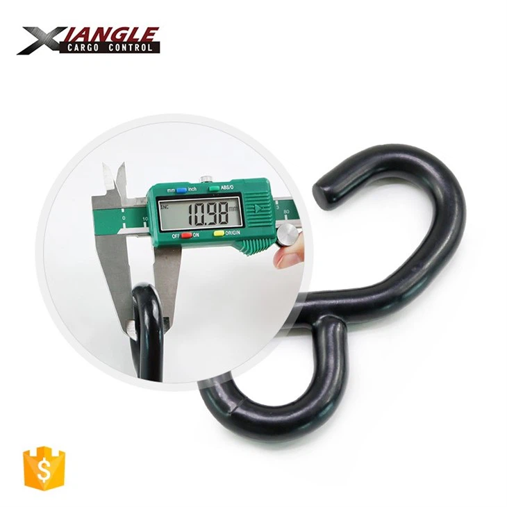 1 Inch 1500Kg Cargo Lashing PVC Coated Ratchet Belt Buckle S Hook